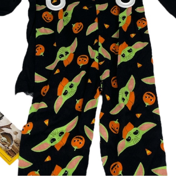 Star Wars The Mandalorian This Is My Spooky Side Pajamas Gray Black Size 3T - Picture 4 of 8